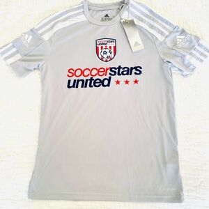 ⚽️NWT! Boys Adidas “Soccer Stars United” Soccer Jersey SZ L
